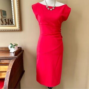 Diane von Furstenberg Jori Cap-Sleeve Sheath Cocktail Dress Red Size 6